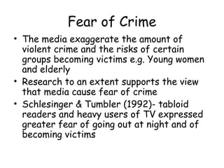 Crime and deviance and the media | PPT