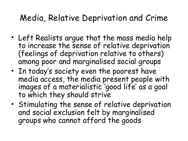 Relative deprivation criminology image
