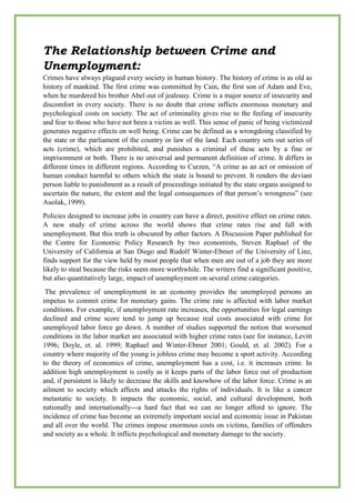 Crime and unemployment | PDF