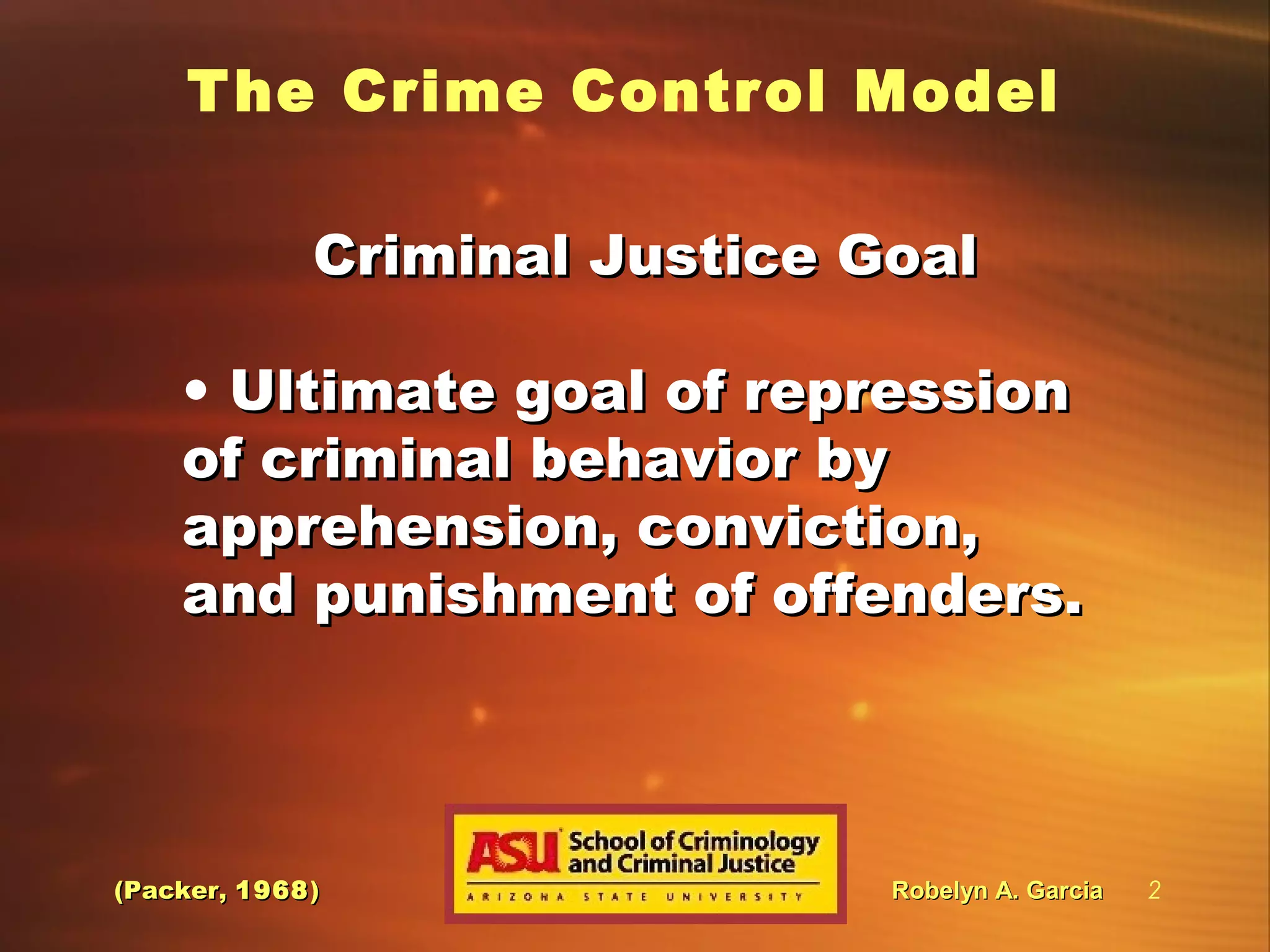 Crime Control and Due Process in the United States | PPT