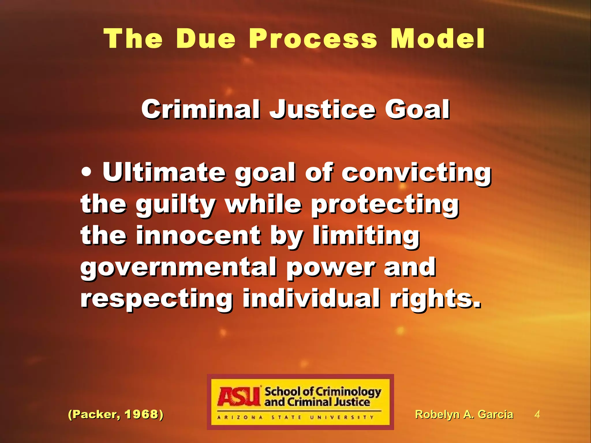 Crime Control and Due Process in the United States | PPT
