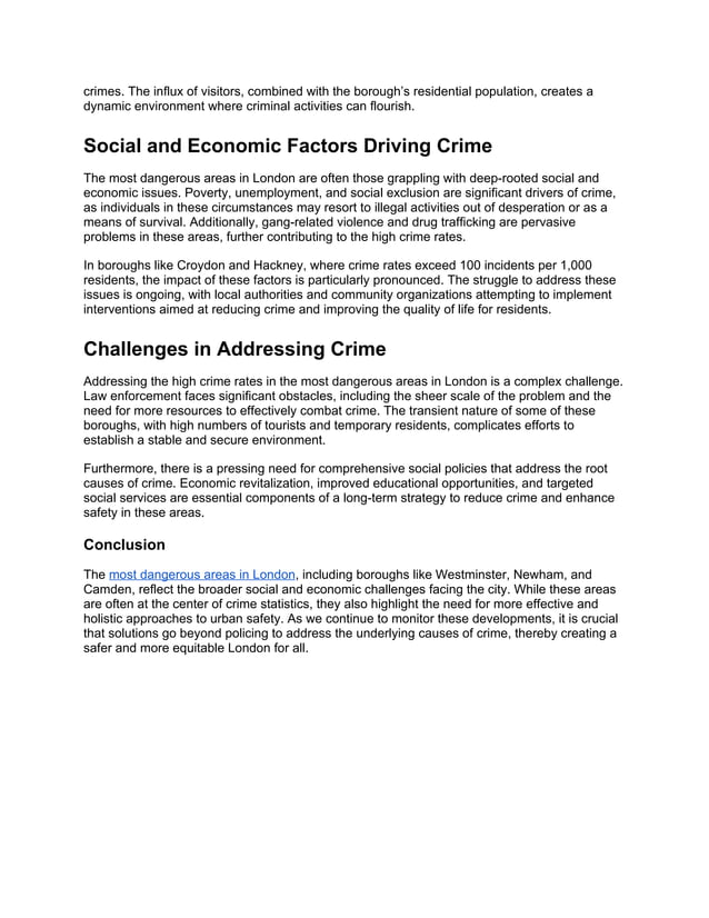 Crime Hotspots London S Most Dangerous Boroughs Pdf Crime Hotspots London S Most Dangerous Boroughs Pdf