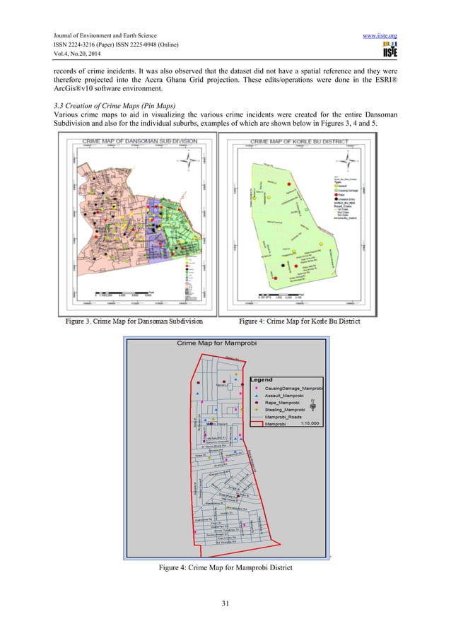 Crime mapping and analysis in the dansoman police subdivision, accra