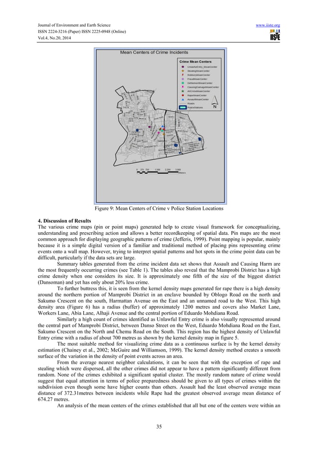 Crime mapping and analysis in the dansoman police subdivision, accra