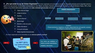 CRIMEN ORGANIZADO FINAL EN EL ESTADO PERUANO | PPTX