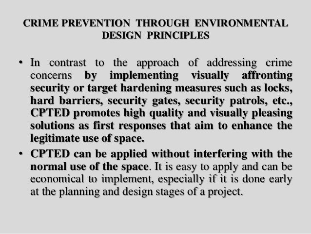 Crime Prevention Through Environmental Design I