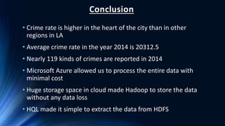 Crime rate data analysis in Los Angeles | PPTX | Databases | Computer ...