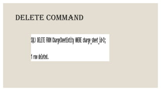 DELETE COMMAND
 
