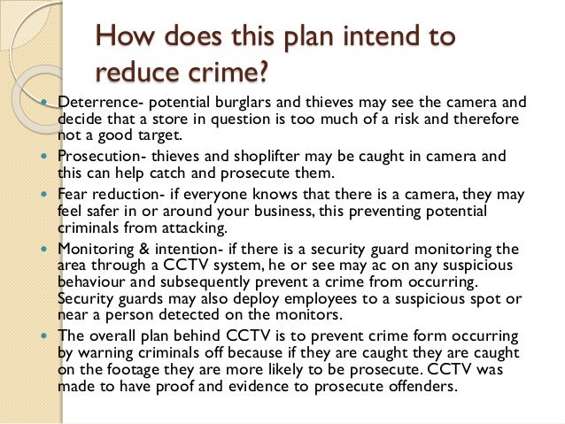 how important is cctv in crime reduction
