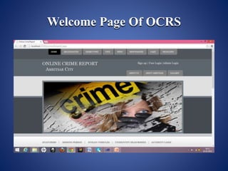 Welcome Page Of OCRS
 