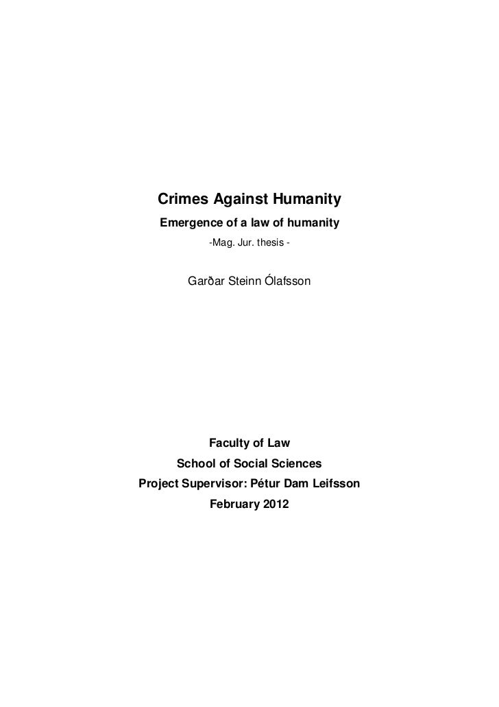 crime against humanity essay