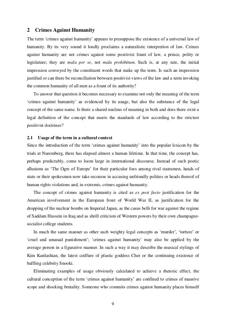 Crimes Against Humanity Emergence Of A Law Of Humanity Mag Jur Th