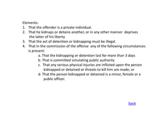 Crimes against personal liberty and security | PPTX
