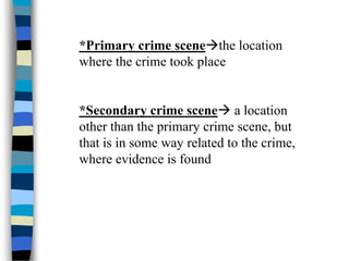 Crime Scenc Investigation Evidence Collection | PPTX