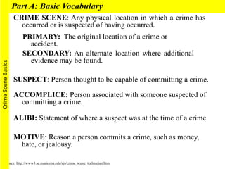 Forensics and Crime Scene Basics Lesson 1 | PPTX