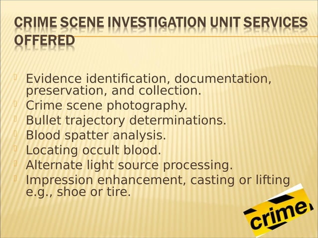 Crime scene investigation | PDF | First Aid | Injuries