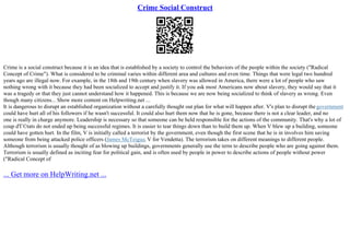 Crime Social Construct | PPT