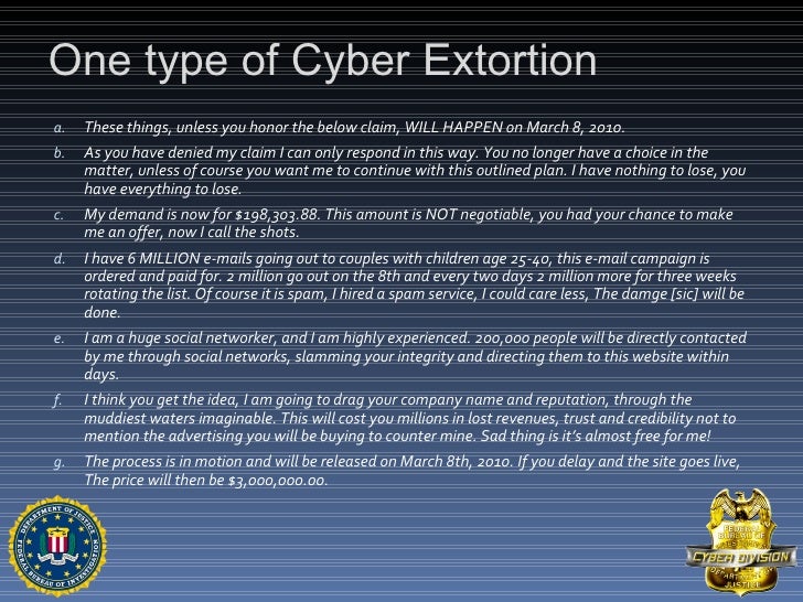 extortion examples extortion examples