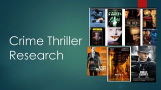 Crime Thriller
Research

 