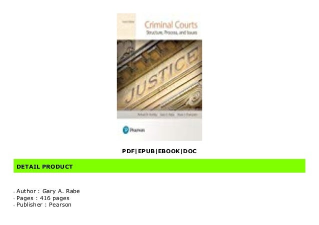  RECOMMENDATION Criminal Courts Structure Process And Issues PDF