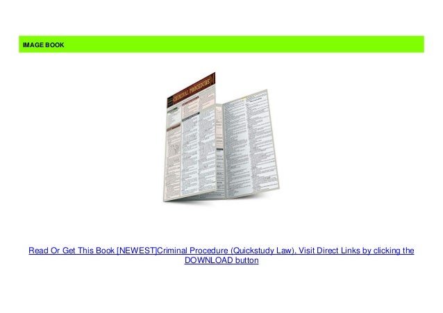 Newest Criminal Procedure Quickstudy Law