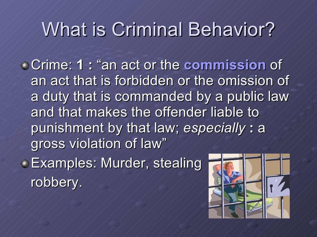 Criminal Behavior Powerpoint
