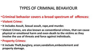 Comprehensive Analysis of Criminal Behaviour: Causes, Types, and ...
