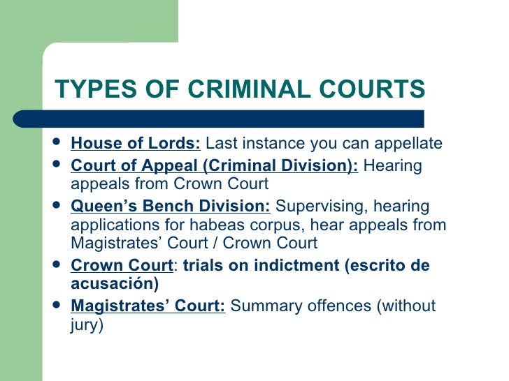 Criminal An Civil Proceedings In Uk