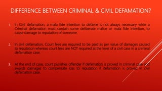 landmark judgements on civil defamation