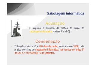Criminalidade informatica (sabotagem)