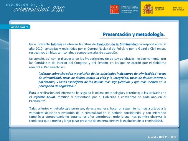 Criminalidad Y Estadistica España 2010