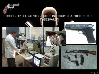 TODOS LOS ELEMENTOS QUE CONTRIBUYEN A PRODUCIR EL DISPARO  