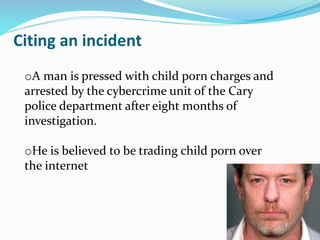 Criminal justice against child pornography