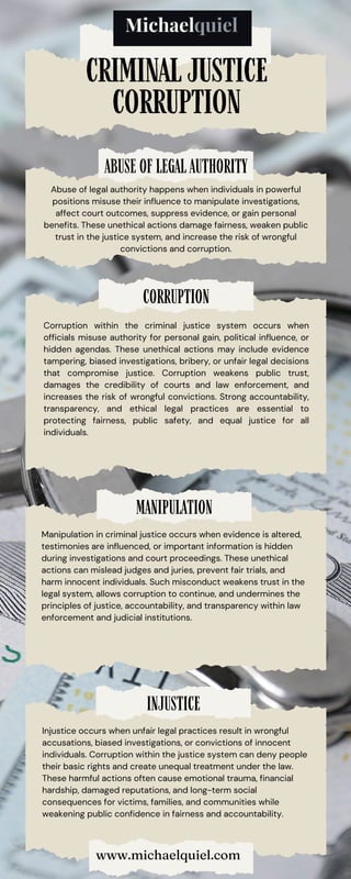 Corruption and Manipulation in the Criminal Justice System: Impacts and ...