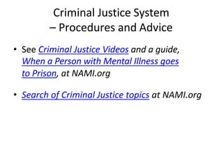 Mental Illness and the Criminal Justice System | PDF
