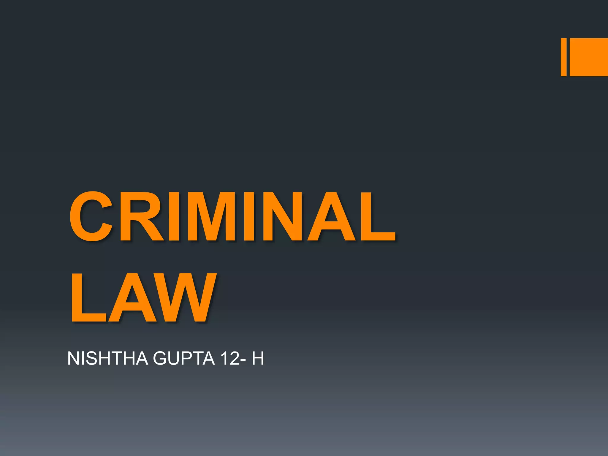 Criminal law | PPTX