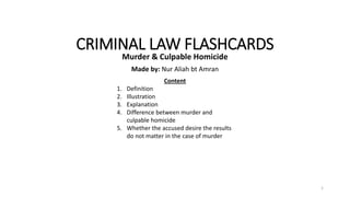 Criminal Law Flashcards