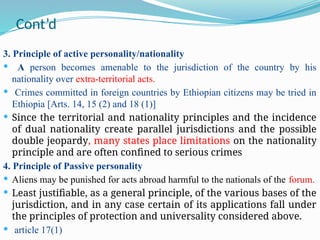 Comprehensive Overview of Criminal Law Principles and Ethiopian Legal ...