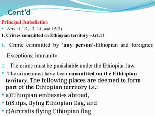 Comprehensive Overview of Criminal Law Principles and Ethiopian Legal ...