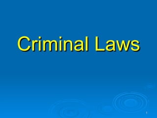 Criminal Laws 
