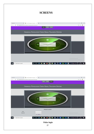 27
SCREENS
Police login
 