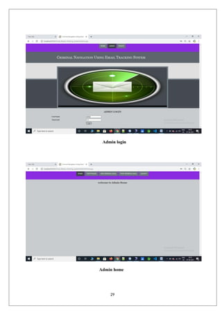 29
Admin login
Admin home
 