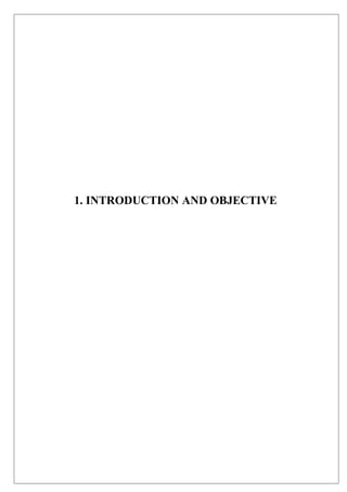 1. INTRODUCTION AND OBJECTIVE
 