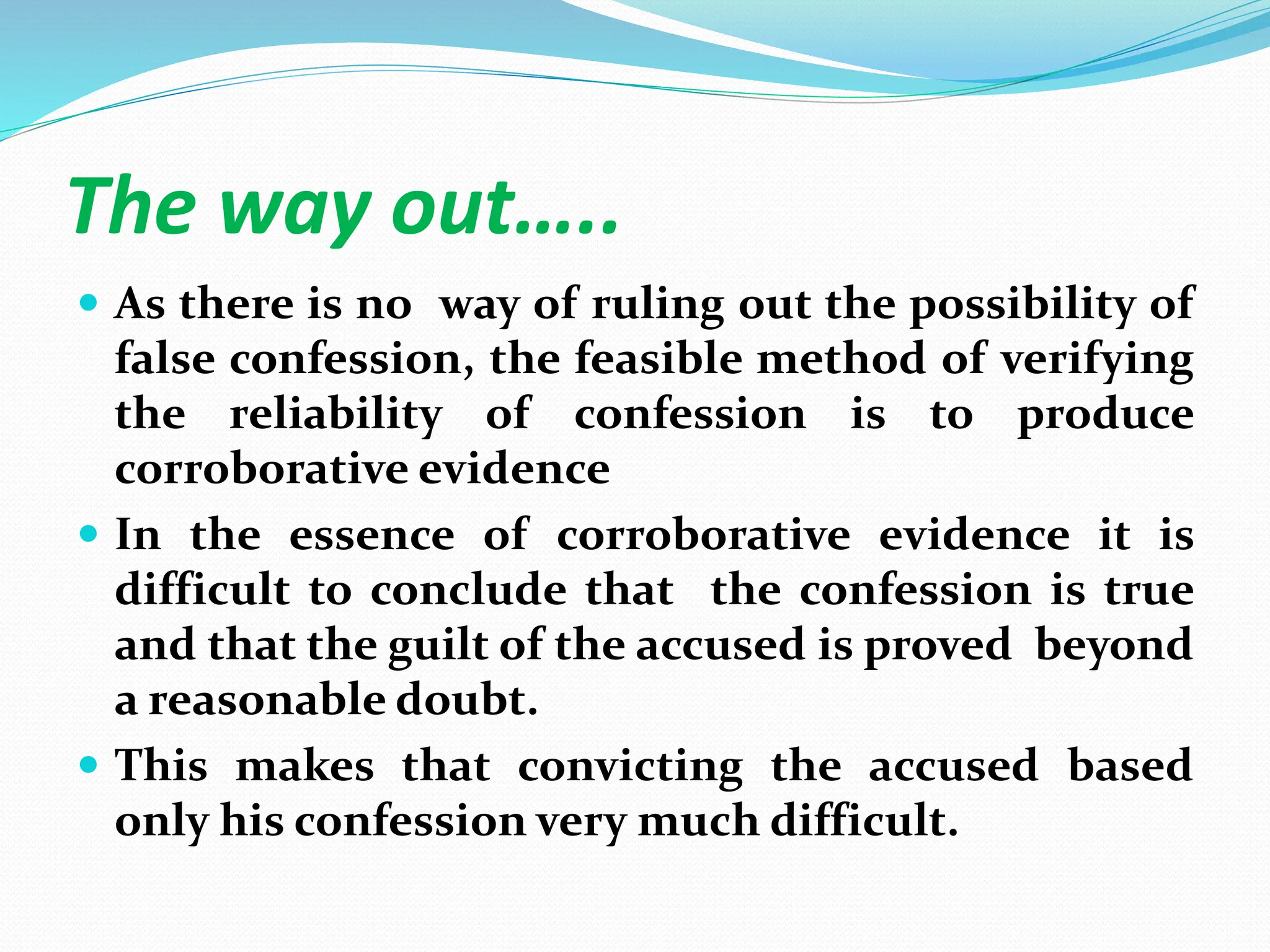 Corroborative Evidence Example Law of criminal procedure Lecture Notes ppt | PPTX