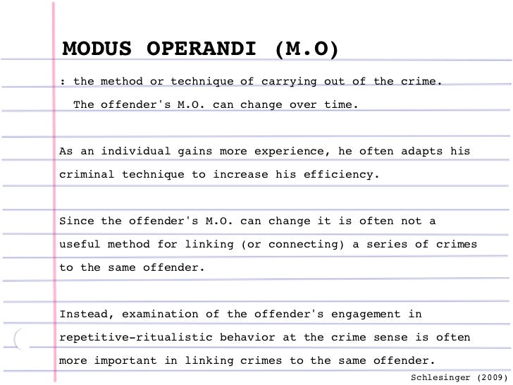 Criminal Profile Template