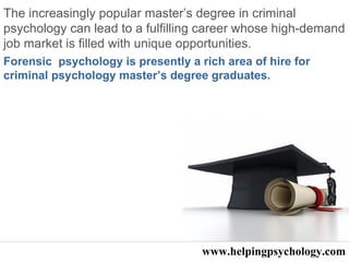Criminal Psychology Master’s Degree - Steps to Success