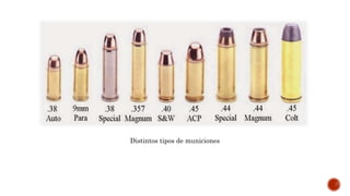 Distintos tipos de municiones
 