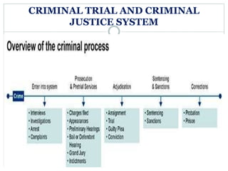 CRIMINAL TRIAL AND CRIMINAL
JUSTICE SYSTEM
 