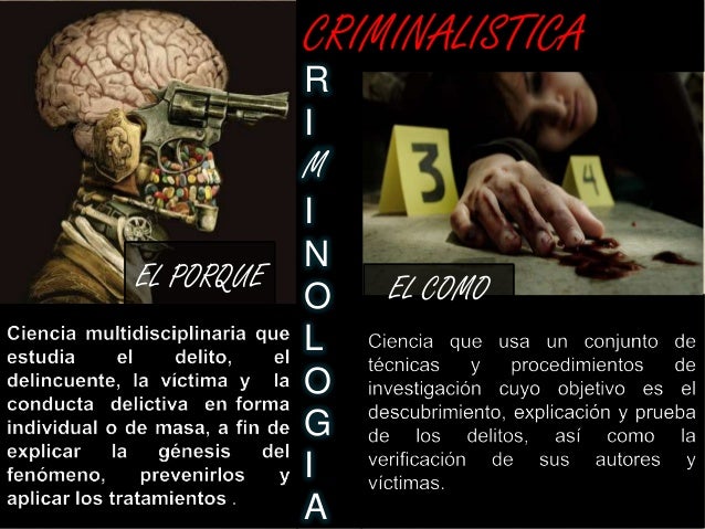 Criminología y Criminalistica... relación y diferencias
