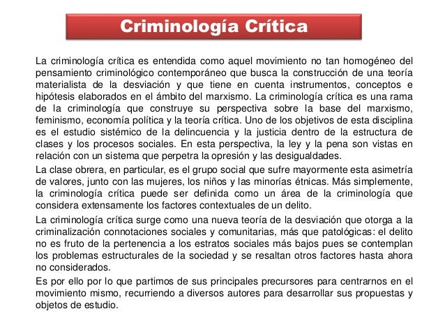 Criminología crítica